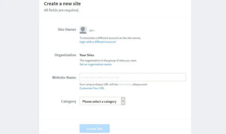 Enlisting your WordPress site with Disqus.