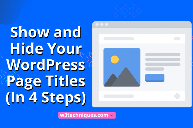 Hide Your WordPress Page Titles