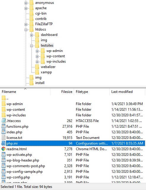 php.ini-in-Root-Folder