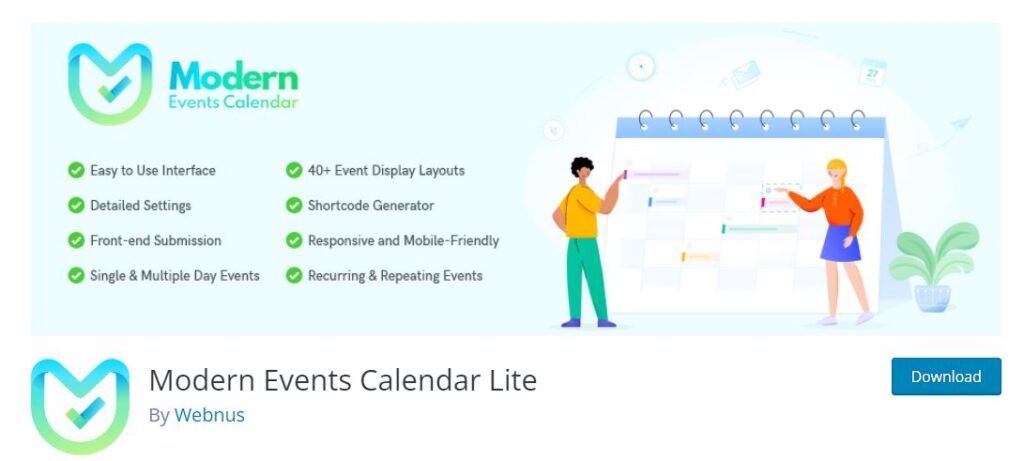 Modern Events Calendar Lite
