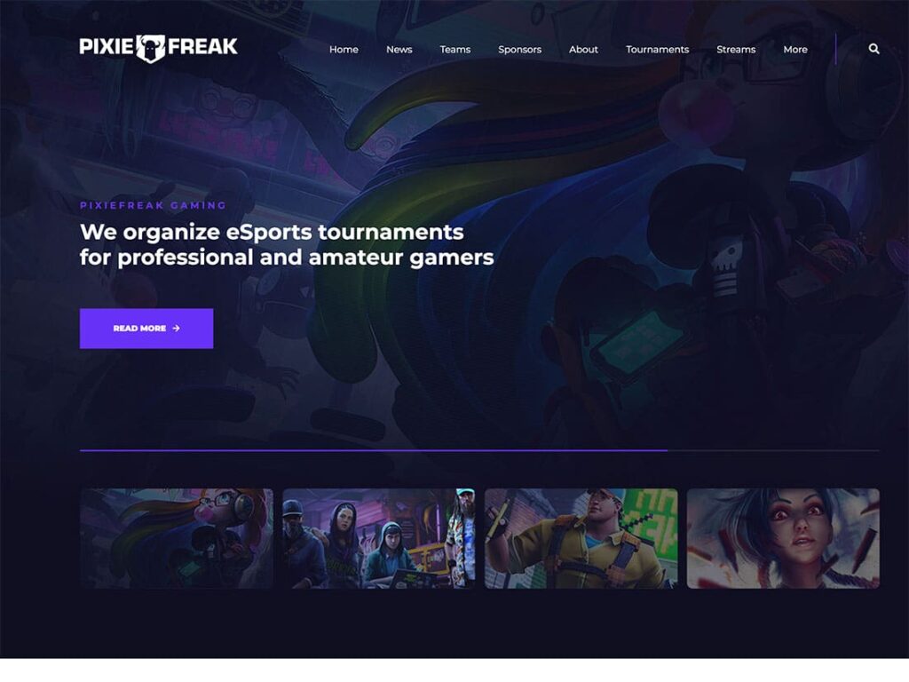 PixieFreak-eSports-gaming-WordPress-theme