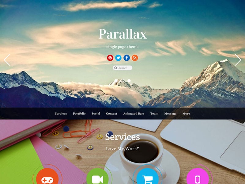 parallax-single-page-theme